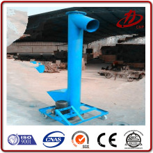 Vertical and shaftless screw conveyor for silo cement